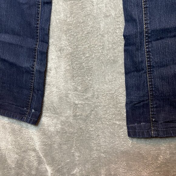 LEI Juniors Y2K Ashley Trouble Dark Wash Stretch Mid Rise Bootcut Denim Jean 11 - Picture 11 of 13